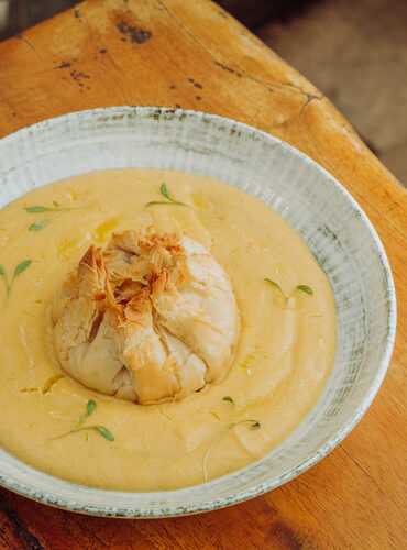 Chowder de Milho com Camarão