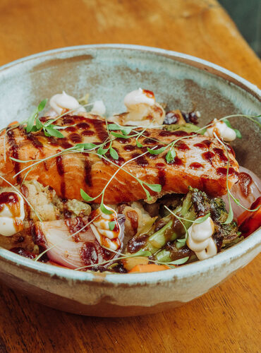 Salada Morna de Salmão