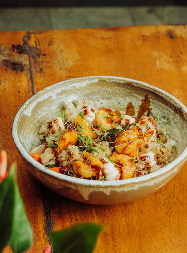 Salada Morna de Camarão